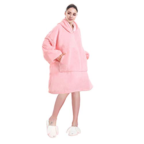 Sudadera con Capucha de Gran tamaño, la Original Sherpa con Bolsillo Frontal Grande, Suave y acogedora, con Capucha, 1 tamaño para Todos, Manta de TV para Hombres, Mujeres, Adolescentes y niños