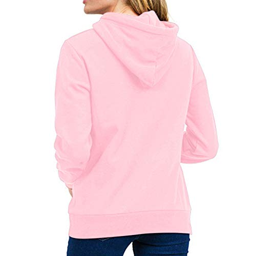 Sudadera con Capucha de Mujer Invierno cálido Cremallera Bolsillo Pullover Blusa Camisas Sudadera Mujer Sudadera con Capucha Mujer Encapuchado Pull-Over