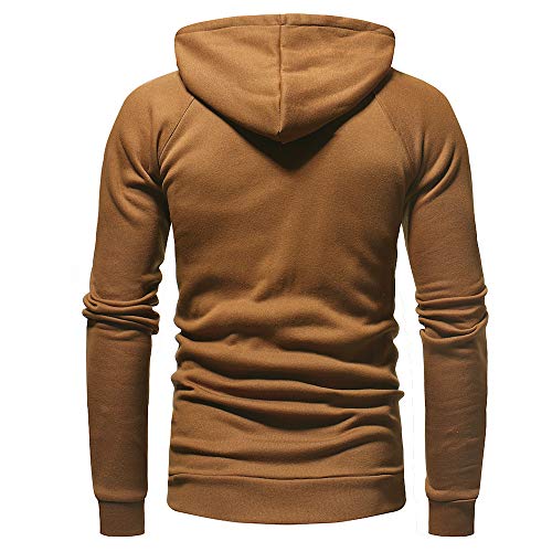 Sudadera con Capucha Hombres de Manga Larga Capucha Tops Chaqueta Ropa con Cremallera Hoodie Casual Abrigo Otoño-Invierno Jerséis