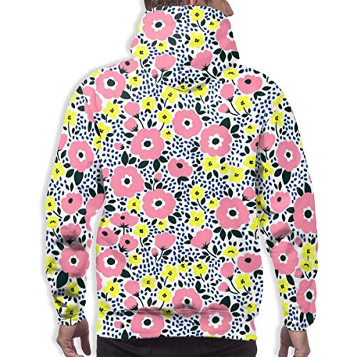 Sudadera con Capucha para Hombre Cute Floral Pattern In The Small Flower. Ditsy Print, Sudadera XL