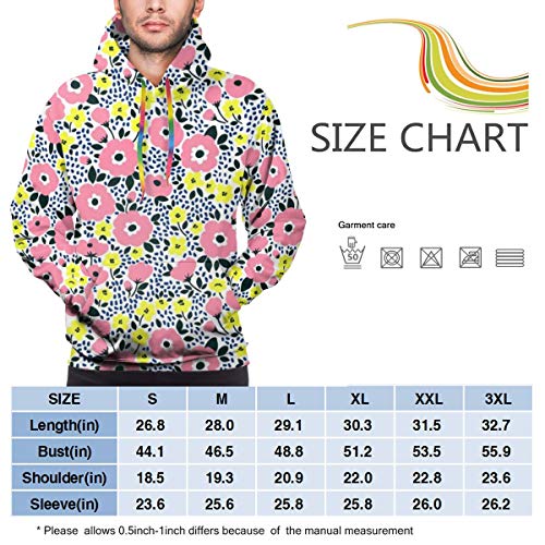 Sudadera con Capucha para Hombre Cute Floral Pattern In The Small Flower. Ditsy Print, Sudadera XL