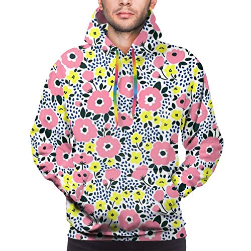 Sudadera con Capucha para Hombre Cute Floral Pattern In The Small Flower. Ditsy Print, Sudadera XL