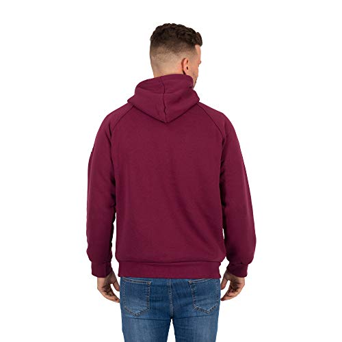 Sudadera con capucha para hombre de Londres, Inglaterra, con diseño de la bandera británica Rojo rojo (Maroon) XL