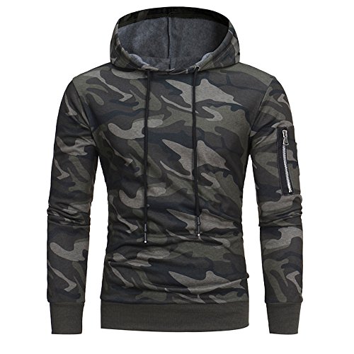 Sudaderas con Capucha para Hombre Camuflaje Jersey Ciclismo Suéter Manga Larga Hombre Ropa de Deporte Hoodie Chándal con Cordón Hombre riou