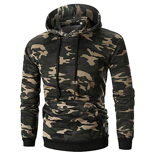 Sudaderas con Capucha para Hombre Camuflaje Jersey Ciclismo Suéter Manga Larga Hombre Ropa de Deporte Hoodie Chándal con Cordón Hombre riou