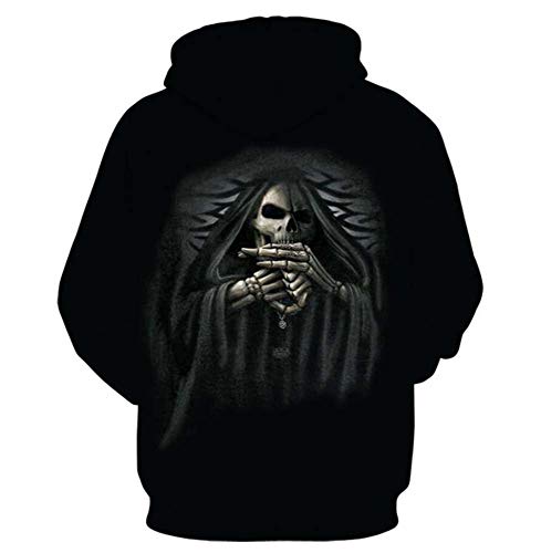 Sudaderas con Capucha para Hombres Sudadera con Capucha y Calavera Sudadera con Capucha Informal con Bolsillo Kanga