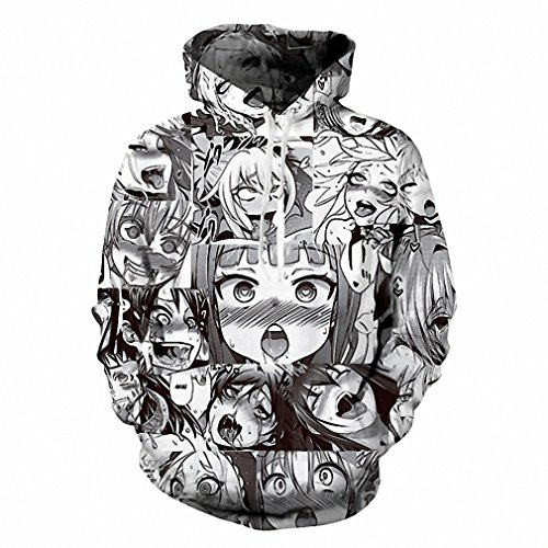 Sudaderas Sudadera nueva Otoño Invierno Hombre de manga larga, jerseys gracioso Chándal Impresión 3D Plus Size Dropship Ahegao sudaderas M