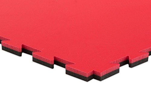 Suelo Tatami Puzzle 2 cms. 1 m. x 1 m. (Reversible Rojo/Negro)