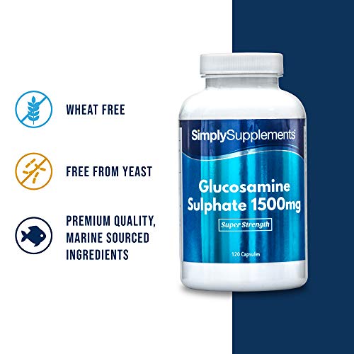 Sulfato de Glucosamina 1500mg - ¡Bote para 8 meses! - 240 Cápsulas - SimplySupplements