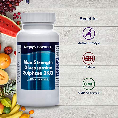 Sulfato de Glucosamina Máxima Potencia - ¡Bote para 6 meses! - 360 Comprimidos - SimplySupplements