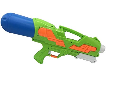 Summer Fun Lanzador de Agua Super Gun Water 57CM, Grande de Largo Alcance, Juguete de los Niños, Juguetes de Verano para Playa Piscina al Aire Acuáticos Partido - Niños y Adultos Verde/Azul