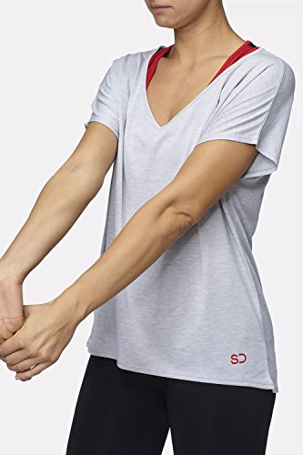 Sundried Camiseta Holgada para Mujeres para Deporte Yoga Gimnasio Entrenamientos de Ethical Activewear Designer Relajante Cómoda Holgada Extra Suave (Medium)