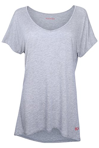 Sundried Camiseta Holgada para Mujeres para Deporte Yoga Gimnasio Entrenamientos de Ethical Activewear Designer Relajante Cómoda Holgada Extra Suave (Medium)