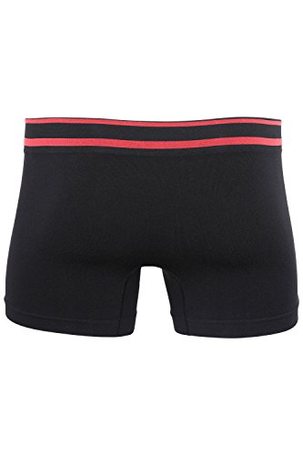 Sundried Correr Hombre sin Costura Cortos Escritos del Boxeador Chicos Ropa Interior sin Costuras Ajuste Rendimiento Chafe-Libre, Gimnasia y Deportes (Large, Black)