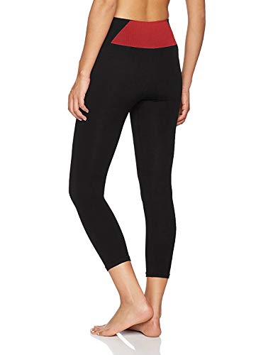 Sundried Leggings Recortada 3/4 Capri Yoga Medias Mujeres Running Training (Negro, M)