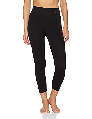 Sundried Leggings Recortada 3/4 Capri Yoga Medias Mujeres Running Training (Negro, M)