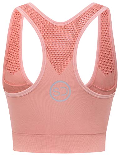 Sundried señoras Sujetador de los Deportes de Alto Impacto Entrenamiento Running Wear Yoga Crossfit (Rosa, L)