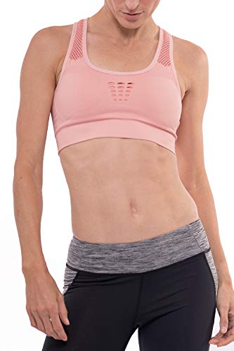 Sundried señoras Sujetador de los Deportes de Alto Impacto Entrenamiento Running Wear Yoga Crossfit (Rosa, L)