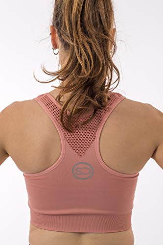 Sundried señoras Sujetador de los Deportes de Alto Impacto Entrenamiento Running Wear Yoga Crossfit (Rosa, S)