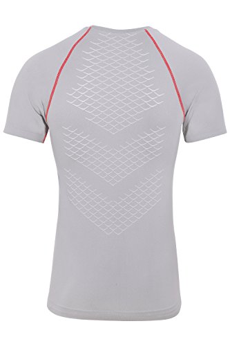 Sundried Ultra Fresco de la Camiseta del Mens atlético Deportes Top para Correr Ciclismo Crossfit Entrenamiento de la Gimnasia Made in Italy (X-Large, Grey)