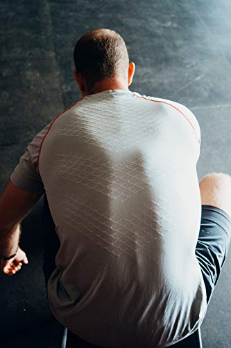 Sundried Ultra Fresco de la Camiseta del Mens atlético Deportes Top para Correr Ciclismo Crossfit Entrenamiento de la Gimnasia Made in Italy (X-Large, Grey)