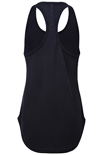 Sundried Yoga Desgaste para Mujer de los Deportes del Chaleco sin Mangas de Entrenamiento Scoop y Gimnasio sin Mangas (Medium, Negro)