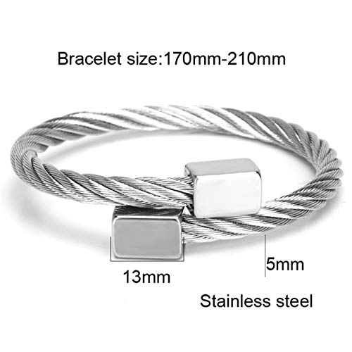 Sunwd Cuentas Pulsera Stainless Steel Bangle Titanium Adjustable Opening Cuff Charm Jewelry Pulseras Hombre Luxury Jewelry New style2 Gold style3 170-210mm