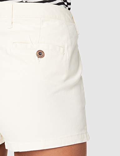 Superdry Chino Hot Short Pantalones Cortos, Marfil (Oyster PCB), S para Mujer
