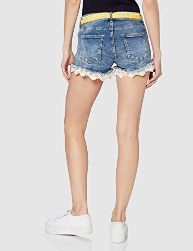 Superdry Lace Hot Short Pantalones Cortos, Azul (Summer House Blue T5t), 42 (Talla del Fabricante: 29) para Mujer