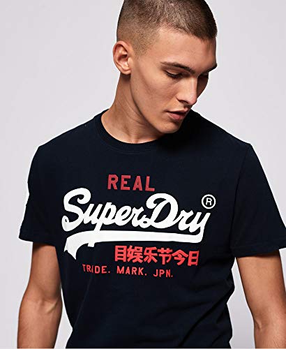 Superdry Vintage Logo Tri tee Camiseta de Tirantes, Azul (Eclipse Navy 98T), 2XL para Hombre