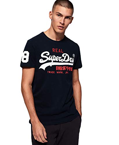 Superdry Vintage Logo Tri tee Camiseta de Tirantes, Azul (Eclipse Navy 98T), 2XL para Hombre