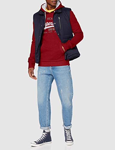 Superdry VL Premium Goods Heat Sealed Hood Capucha, Rojo (Red Hook Grit Zlo), S para Hombre