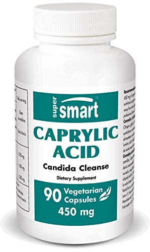 Supersmart MrSmart - Complemento nutricional - Caprylic Acid (Ácido caprílico) - Conocido por sus propiedades antifúngicas. 450 mg, 90 cápsulas.