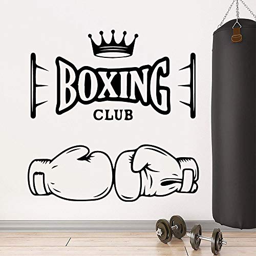 supmsds Sala de Fitness Club de Boxeo Colorido Vinilo Arte Etiqueta de la Pared Apliques Mural decoración Gimnasio Etiqueta de la Pared 43X43CM