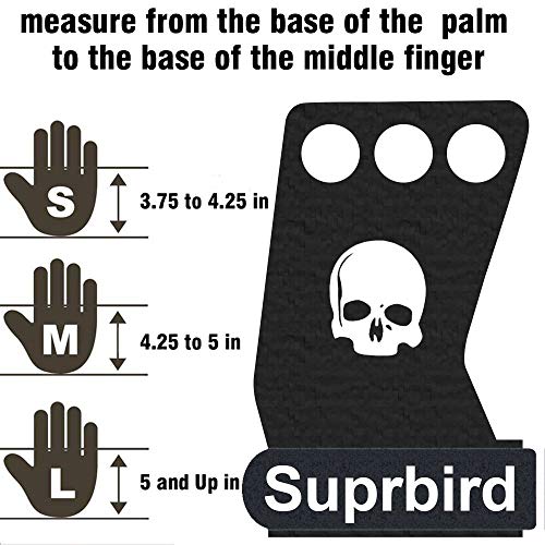 SUPRBIRD Calleras para Crossfit - Grips 3H Fibra de Carbono – Guantes de Gimnasio para Protección de Manos - Diseño 2020 Ergonómico Hombre y Mujer - Gym Fitness Halterofilia