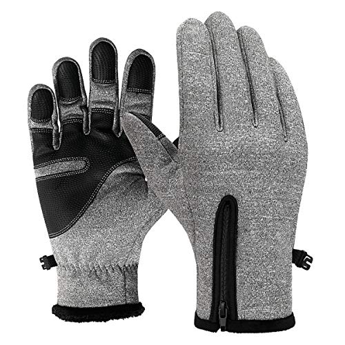 Suxman Guantes Moto Invierno, Guantes Touch Screen Gimnasio de Dedo Completo a Prueba del Viento para Ejercicio Motociclismo, Ciclismo, Combate,por Hombres y Mujeres