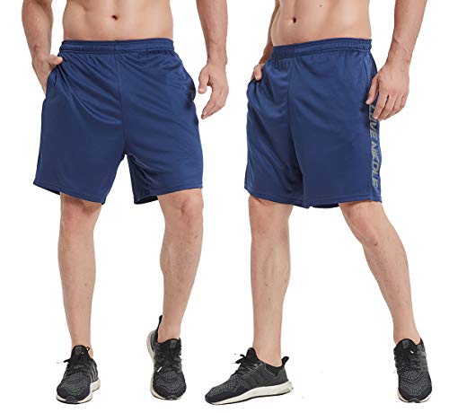 Suyye - Pantalones cortos deportivos para hombre, 7 pulgadas, con bolsillos - Multi - Large