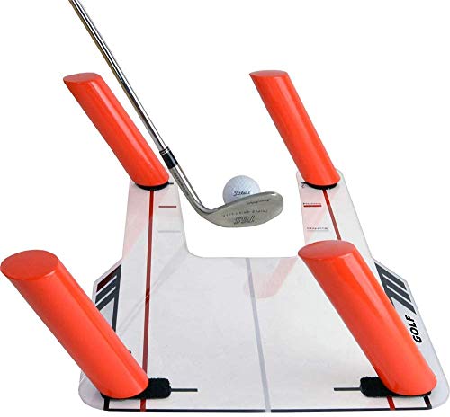 Swing de Golf Entrenador, Ayuda a la formación de Golf, Campo de Trampa de Velocidad Base, Práctica Golf Assist línea del Swing Diseñado para los hierros, Maderas,Rojo