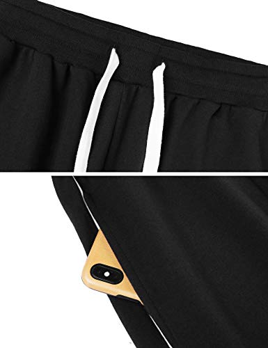 Sykooria Pantalones Largos Deportivos para Hombre Pantalón Chándal de Algodón Cintura Ajustable con Bolsillo y Raya Jogger Fitness Correr Casual