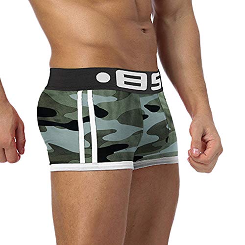 Sylar Boxer Brief para Hombre,Calzoncillos Boxeador Camuflaje Transpirables Atractivos para Hombres Ropa Interior Cotton Calzoncillos,Boxers For Leisure Portes Fitness Correr