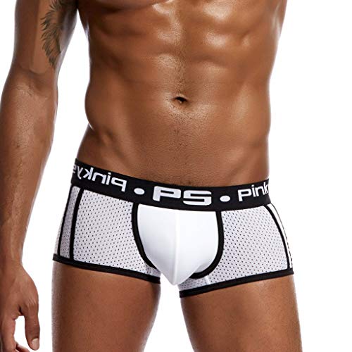 Sylar Bóxer para Hombre,Escritos Boxeador Malla Transpirable ImpresióN Letra Hombres Ropa Interior Polyester Calzoncillos,Boxers For Leisure Portes Fitness Correr