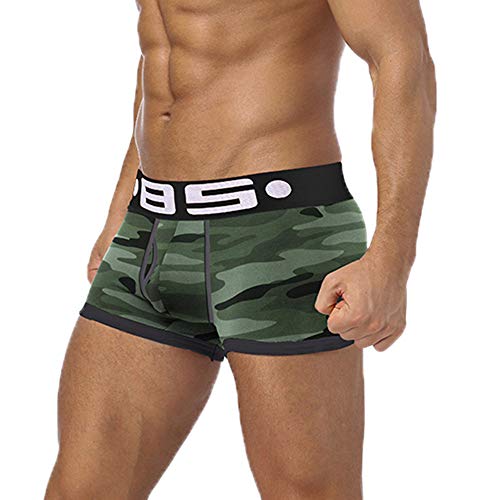 Sylar Calzoncillos para Hombre,Calzoncillos Boxeador Camuflaje Transpirables para Hombres Sexy Gris Ropa Interior Cotton Calzoncillos,Boxers For Leisure Portes Fitness Correr