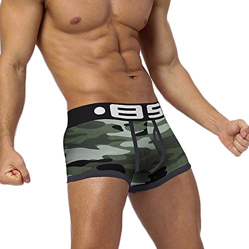 Sylar Calzoncillos para Hombre,Calzoncillos Boxeador Camuflaje Transpirables para Hombres Sexy Gris Ropa Interior Cotton Calzoncillos,Boxers For Leisure Portes Fitness Correr