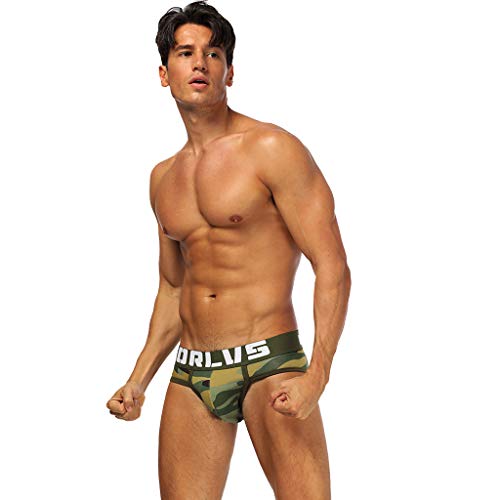 Sylar Calzoncillos/Boxer para Hombre,Calzoncillos TriáNgulo Camuflaje Transpirable Sexy para Hombres Ropa Interior Cotton Calzoncillos,Boxers For Leisure Portes Fitness Correr