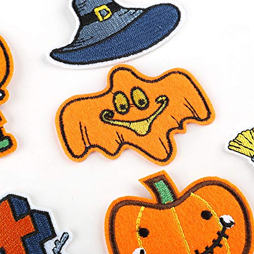 Sylbx Parche Ropa, 2 * 11pcs parches Halloween Patch Sticker, DIY Ropa Parches Termoadhesivos, Decorativos Parches Apliques, Bordados Aplique, Iron-on Patches, per jeans camiseta bolsas sombrero