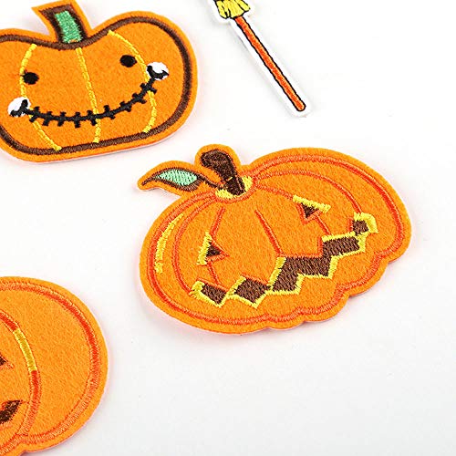 Sylbx Parche Ropa, 2 * 11pcs parches Halloween Patch Sticker, DIY Ropa Parches Termoadhesivos, Decorativos Parches Apliques, Bordados Aplique, Iron-on Patches, per jeans camiseta bolsas sombrero