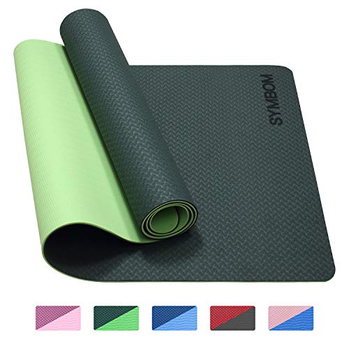 Symbom Esterilla Deporte, colchoneta Esterilla Yoga Antideslizante Colchoneta de Pilates Colchoneta Deportiva para Gimnasio en casa y Entrenamiento 180x61x0.6cm