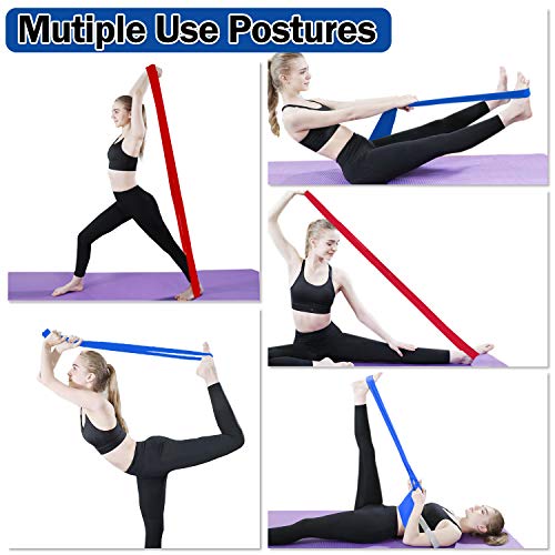 SYOSIN Bandas Elasticas Fitness 3 Piezas Bandas de Ejercicio, con Anclas de guía de Entrenamiento, para el Entrenamiento de Todo el Cuerpo Ideales para Fisioterapia, Yoga, Pilates，Mujer y Hombre