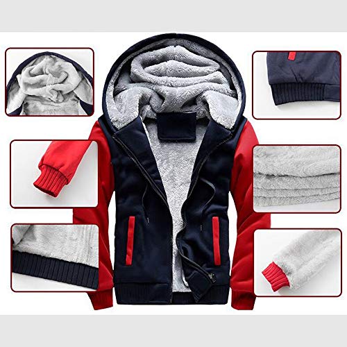 SYPT UFC Imprimir Sudaderas con Capucha del Invierno Ocasional con Cremallera con Capucha Caliente Chaquetas Largas De La Manga 3-XXL