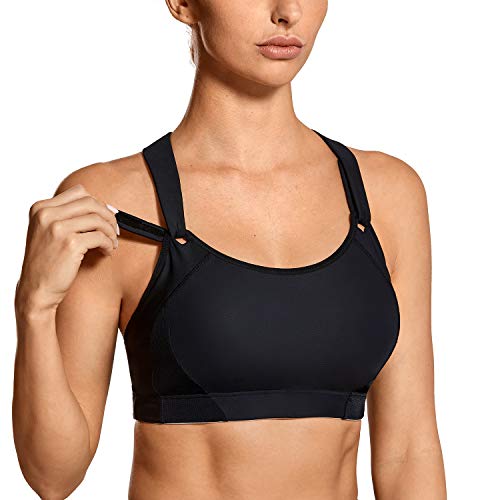 SYROKAN - Sujetador Deportivo de Rebound Racer para Mujer Negro ES:95D (EU 80D)